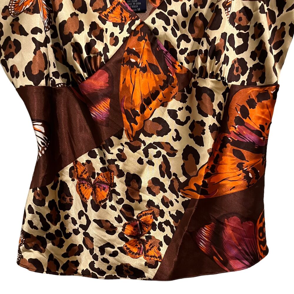 Russell Kemp Y2K Silk Mixed Print Tank L/14 - Picture 2 of 5